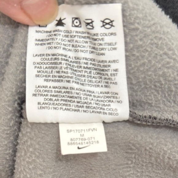 Nike Hoodie Mens Medium Gray Hoodie Pullover Casual Full Zip Sleeveless Gym - Picture 10 of 10